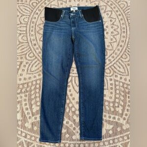 Paige Verdugo Ultra Skinny Maternity Jeans Med Wash Sz 27 (33in) Low Rise